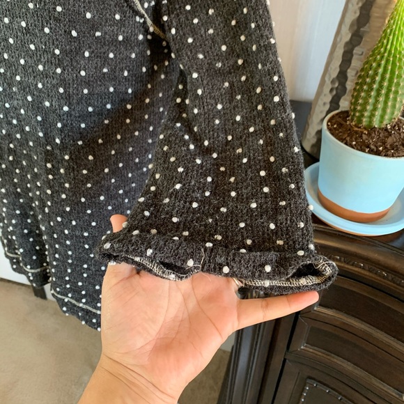 ANDREW knit polka dots sweater 3/4 bell sleeve - Picture 5 of 16